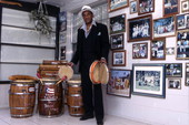 Miguel Lanzo with a bomba drums and plena - Orlando, Florida.