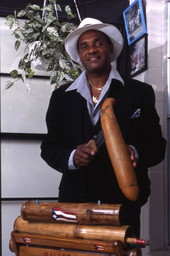 Miguel Lanzo with musical instruments - Orlando, Florida.