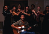 Helen Figueroa, her flamenco students and a guitarist - Orlando, Florida.