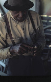 Blacksmith Thomas Rains at work - Monticello, Florida