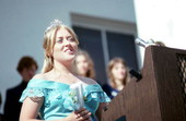 Young woman speaking at Stephen Foster Day - Tallahassee, Florida.