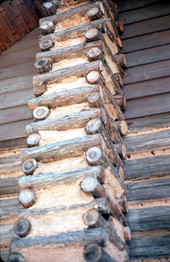 Detail of notching on a chimney at the Morningside Nature Center - Gainesville, Florida.