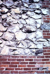 Close-up view showing the architectural features of the Telford Hotel - White Springs, Florida