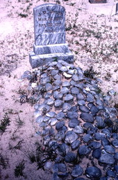 Headstone in the cemetery at Bethlehem Primitive Baptist Church - Old Chicora, Florida