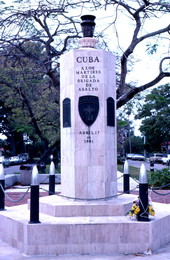 Monument in Little Havana dedicated to the Bay of Pigs invasion - Miami, Florida.