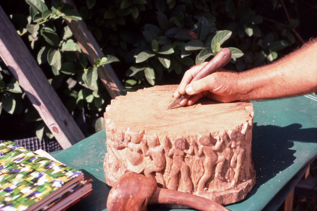 Items used by John Albert to carve wood- Tampa, Florida