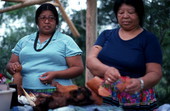 Mary Billie and daughter Claudia John starting to make dolls - Big Cypress Seminole Indian Reservation