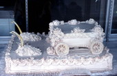 Decorated cake at the Cafe Cubano in Little Havana - Miami, Florida