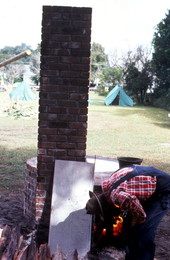 Starting the fire - Orlando, Florida.
