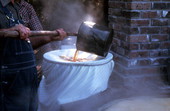 Cooking sugar cane juice into syrup - Orlando, Florida.