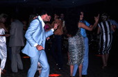 Hispanic Americans dancing to the sounds of the Salsa Express Magnum Band - Miami, Florida.