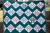 Fruit basket or flower basket quilt made by Grace Scaff - White Springs, Florida.