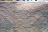 Close up view of back side of quilt made by Grace Scaff - White Springs, Florida.