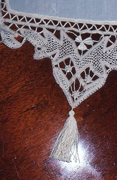 Detailed view of an example of Greek needlework