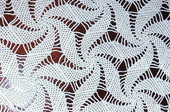 Detailed view of an example of Greek needlework
