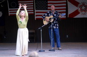 Guitarist Will McLean playing while Lais Wadsworth dances - White Springs, Florida