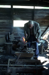 Blacksmith Thomas Rains at work - Jefferson County, Florida