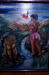 Painting in home of Pharoah Baker - Lake City, Florida.