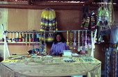 Lottie Huff with items from her store - Brighton Reservation, Florida