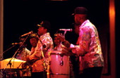 Junkanoos playing calypso music - White Springs, Florida