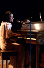 Ida Goodson playing piano with the King Snake Blues Band - White Springs, Florida