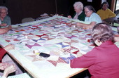 Members of the Pinetta Community Center quilting - Pinetta, Florida