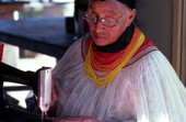Tommy Jumper sewing - Big Cypress Seminole Indian Reservation, Florida