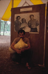 Greek American musician George Pilatos playing the tsambouna - White Springs, Florida