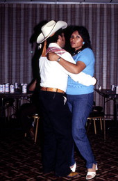 Mexican couple slow dancing - DeLand, Florida.