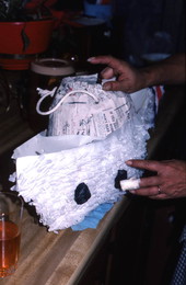 Viki Grimm making a pinata - De Land, Florida