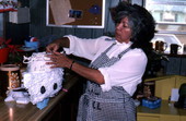 Viki Grimm making a pinata - De Land, Florida