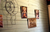 Religious photos in the kitchen of Guadalupe Ramos - Seville, Florida