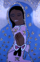 Close up view of the Virgen de Guadalupe - Pierson, Florida