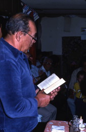 Man preaching at a religous gathering - Emporia, Florida