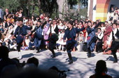 Male Greek dancers performing at a "glendi" - Tarpon Springs, Florida