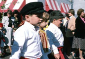 Greek American boys dressed in Greek costume for Epiphany Day - Tarpon Springs, Florida