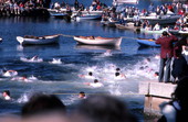 Boys competing in contest to retrieve an epiphany cross - Tarpon Springs, Florida