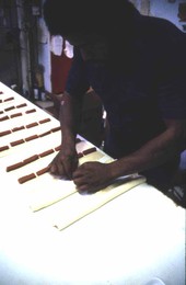 Jimmy Walton making guava pastries - Jacksonville, Florida.
