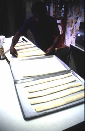 Jimmy Walton making guava pastries - Jacksonville, Florida.