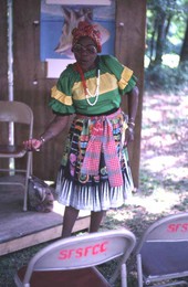 Lucille Ranger-Brown reading Jamaican poetry at the Florida Folk Festival - White Springs, Florida