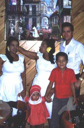 Sahara, Haydee, and Michael Scull with Michael and Haydee Blundio - Miami Beach, Florida.