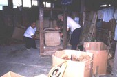 Packing sponges at Arrellano Brothers Sponge Distributors - Miami, Florida.