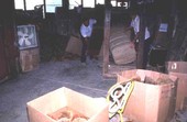 Packing sponges at Arrellano Brothers Sponge Distributors - Miami, Florida.