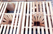 Close up view of lobster traps - Miami, Florida.