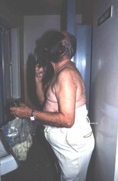 Juan "Bolito" Landa putting on "black face" - Miami, Florida.