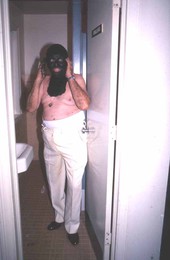 Juan "Bolito" Landa putting on "black face" - Miami, Florida.
