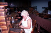 Cigar rollers at El Credito - Miami, Florida.