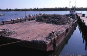 Barge used to carry shells to oyster bars - Apalachicola, Florida.