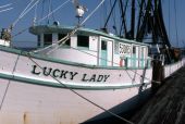 Shrimp boat, "Lucky Lady", owned by Dale Davis and Lloyd's Seafood - Apalachicola, Florida.