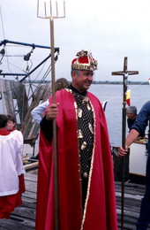 Bob Jones as "King Retsyo" at the Florida Seafood Festival - Apalachicola, Florida